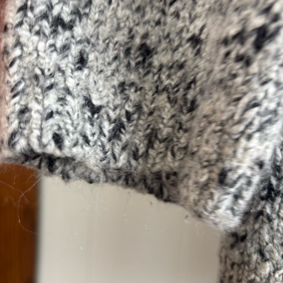 Pure Jill Womens L Gray Knit Snap Button Cotton Blend Sweater Long Cardigan NOTE - Picture 11 of 12